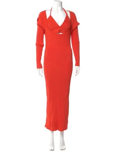 Pre-owned Simkhai Asymmetrical Long Dress W/ Tags In Orange