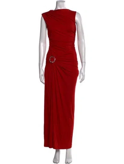 Pre-owned Simkhai Asymmetrical Long Dress W/ Tags In Red