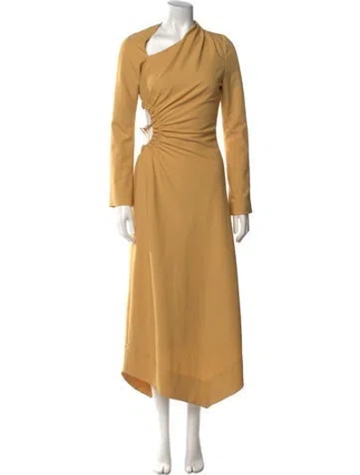 Pre-owned Simkhai Asymmetrical Long Dress In Yellow