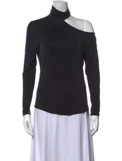 Pre-owned Simkhai Asymmetrical Long Sleeve Top In Grey
