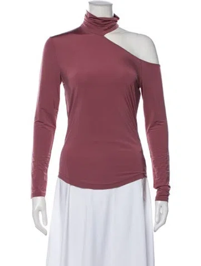 Pre-owned Simkhai Asymmetrical Long Sleeve Top In Pink