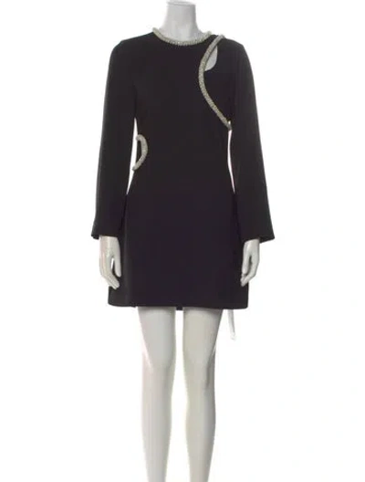 Pre-owned Simkhai Asymmetrical Mini Dress In Black