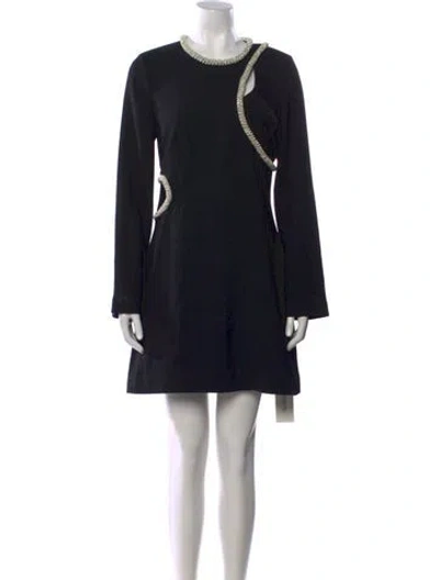 Pre-owned Simkhai Asymmetrical Mini Dress In Black
