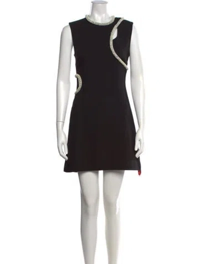 Pre-owned Simkhai Asymmetrical Mini Dress In Black