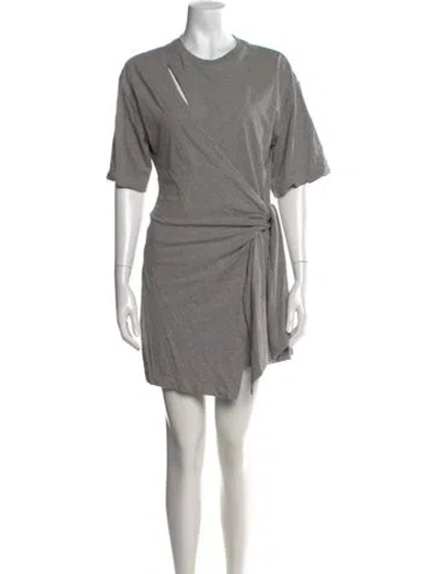 Pre-owned Simkhai Asymmetrical Mini Dress In Gray