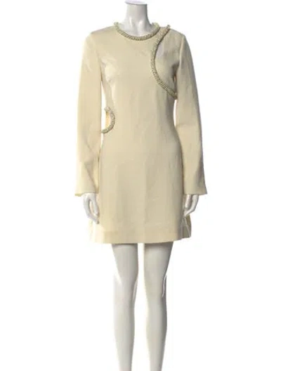 Pre-owned Simkhai Asymmetrical Mini Dress In Neutral