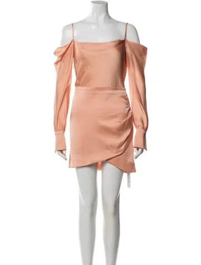 Pre-owned Simkhai Asymmetrical Mini Dress In Orange