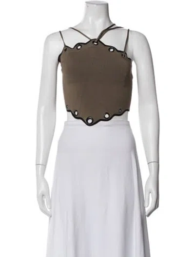 Pre-owned Simkhai Asymmetrical Sleeveless Crop Top