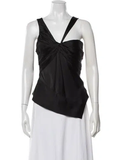 Pre-owned Simkhai Asymmetrical Sleeveless Top In Black