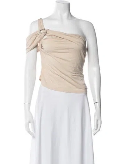 Pre-owned Simkhai Asymmetrical Sleeveless Top In Brown