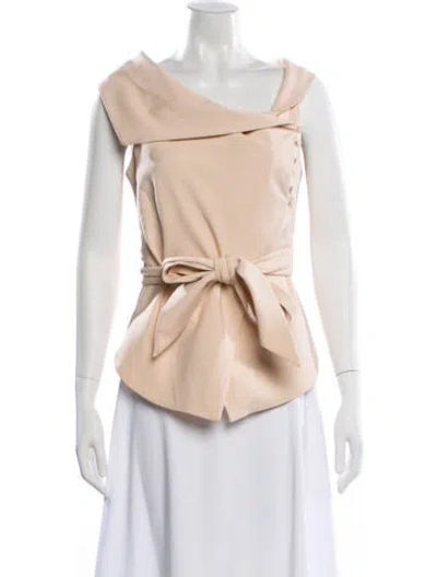 Pre-owned Simkhai Asymmetrical Sleeveless Top In Neutral
