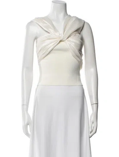 Pre-owned Simkhai Asymmetrical Sleeveless Top In Neutral