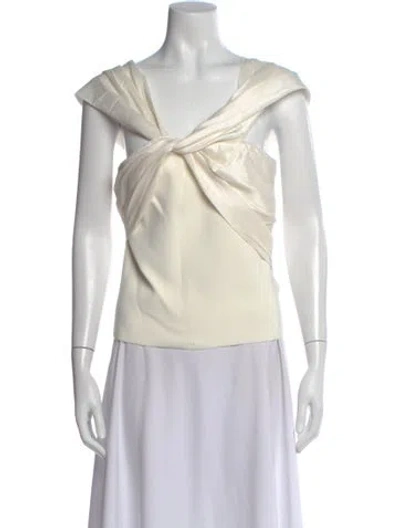 Pre-owned Simkhai Asymmetrical Sleeveless Top In White