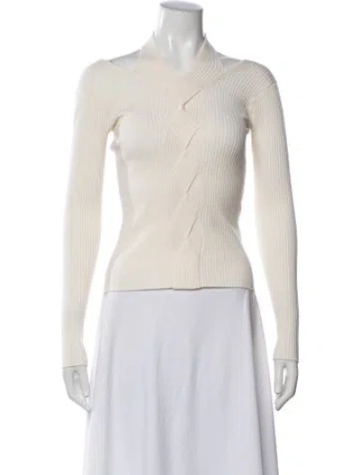 Pre-owned Simkhai Asymmetrical Sweater In White