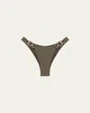 Simkhai Athens Side Chain Bikini Bottom In Gray