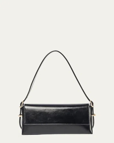 Simkhai Atlas Moto Leather Shoulder Bag In Black