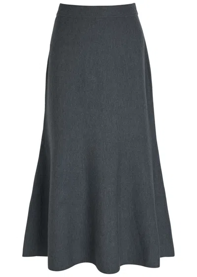 Simkhai Atwood Wool Midi Skirt In Gray