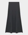 Simkhai Atwood Wool Trumpet Midi Skirt In Gray