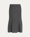 Simkhai Atwood Wool Trumpet Midi Skirt In Gray