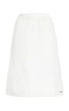 Simkhai Aubria Cotton Faille Midi Skirt In White