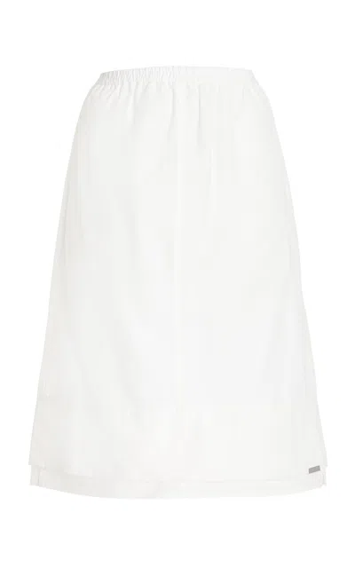 Simkhai Aubria Cotton Faille Midi Skirt In White