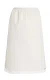 Simkhai Aubria Vegan Leather Midi Skirt In Off-white