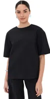 Simkhai Aude Short Sleeve Top Black In Black