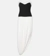 Simkhai Augusta Two-tone Bustier Midi Dress In White