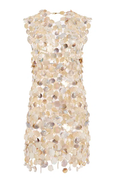 Simkhai Auralie Shell Mini Dress In Neutral