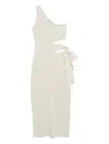 Simkhai Aurelia One-shoulder Cut-out Midi Dress In Neutral