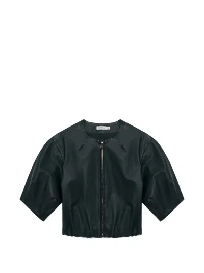 Simkhai Austyn Short-sleeve Jacket In Green