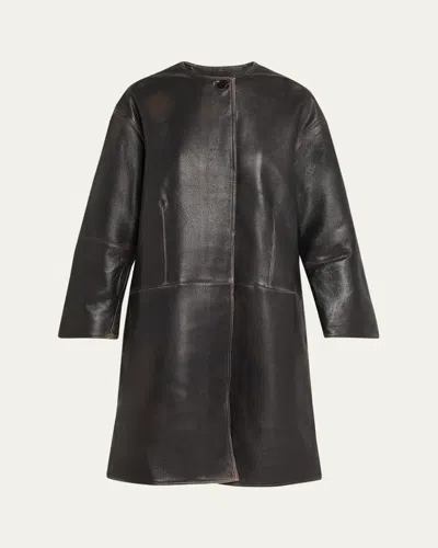 Simkhai Autumn Leather Jacket In Black