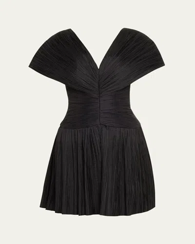 SIMKHAI AVARIE PLISSE MINI DRESS