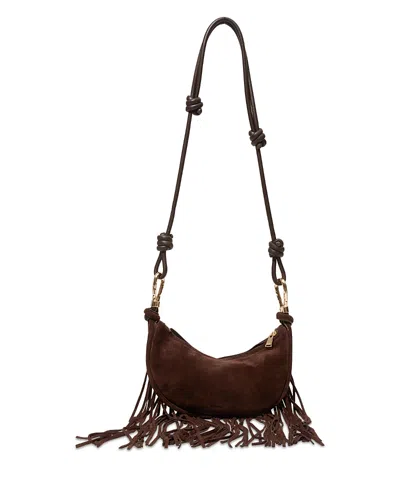 Simkhai Avery Fringe Suede Shoulder Bag In Brown