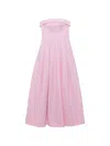 Simkhai Womens Daisy Avril Strapless Bustier Cotton-blend Maxi Dress In Pink
