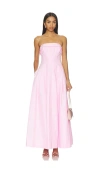 Simkhai Womens Daisy Avril Strapless Bustier Cotton-blend Maxi Dress In Pink