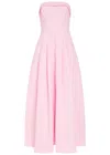 Simkhai Avril Strapless Cotton-blend Maxi Dress In Pink