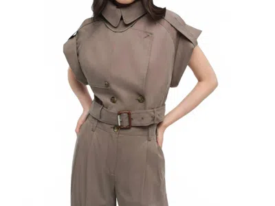 Simkhai Axel Top In Faded Olive In Brown