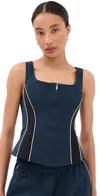 Simkhai Aya Bustier Top Midnight Multi In Blue