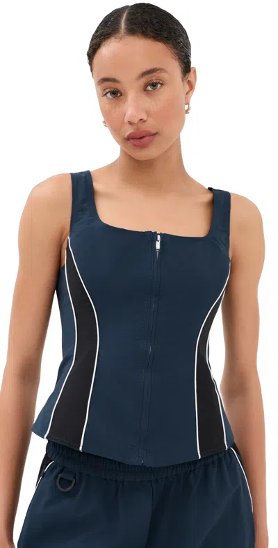 Simkhai Aya Bustier Top Midnight Multi In Blue