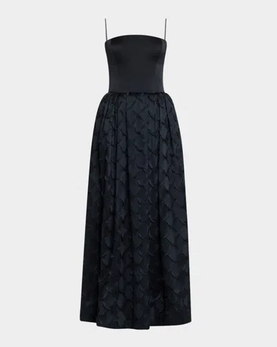 Simkhai Azriel Strapless Smocked Gown In Black