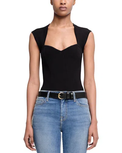 Simkhai Barbara Sweetheart Bodysuit In Black
