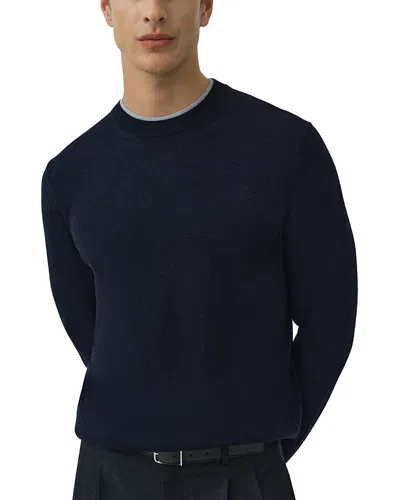 SIMKHAI BARRET DOUBLE LAYER CREWNECK WOOL SWEATER