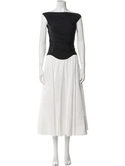 Pre-owned Simkhai Bateau Neckline Long Dress In Gray