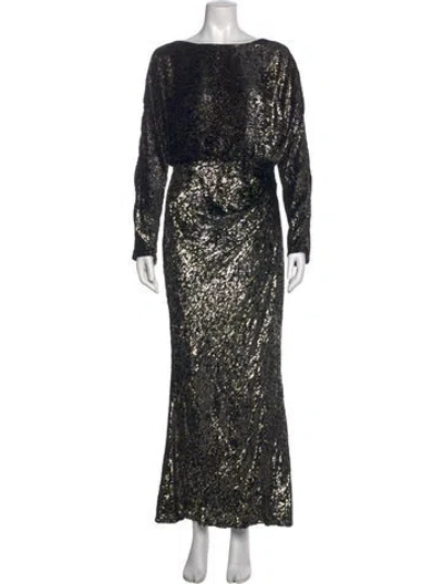 Pre-owned Simkhai Bateau Neckline Long Dress In Multi