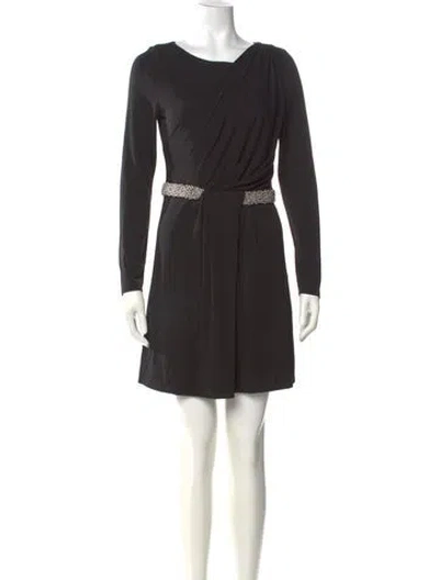 Pre-owned Simkhai Bateau Neckline Mini Dress In Black