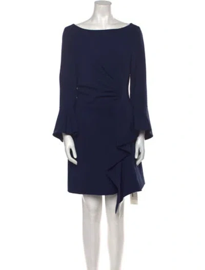Pre-owned Simkhai Bateau Neckline Mini Dress In Blue