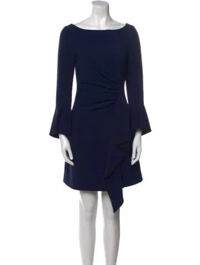 Pre-owned Simkhai Bateau Neckline Mini Dress In Blue
