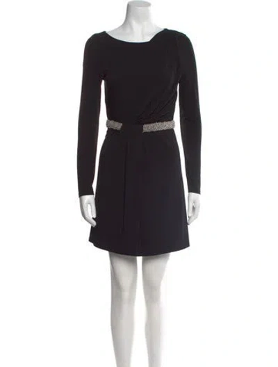 Pre-owned Simkhai Bateau Neckline Mini Dress W/ Tags In Black