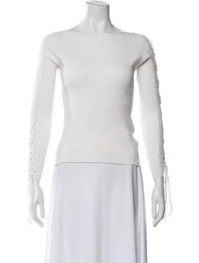 Pre-owned Simkhai Bateau Neckline Sweater In Neutral